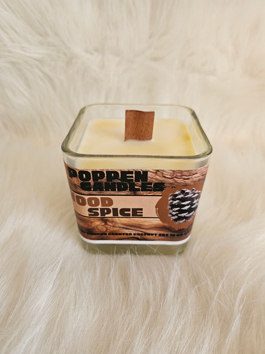 Poppen Candles Wood Spice 10oz