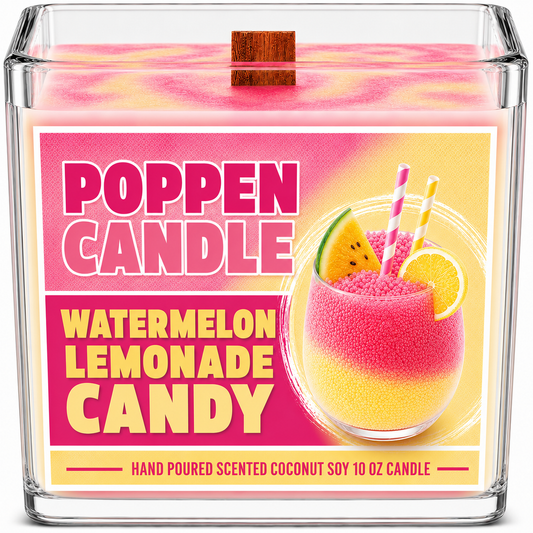 Poppen Candles Watermelon Lemonade Candy 10oz