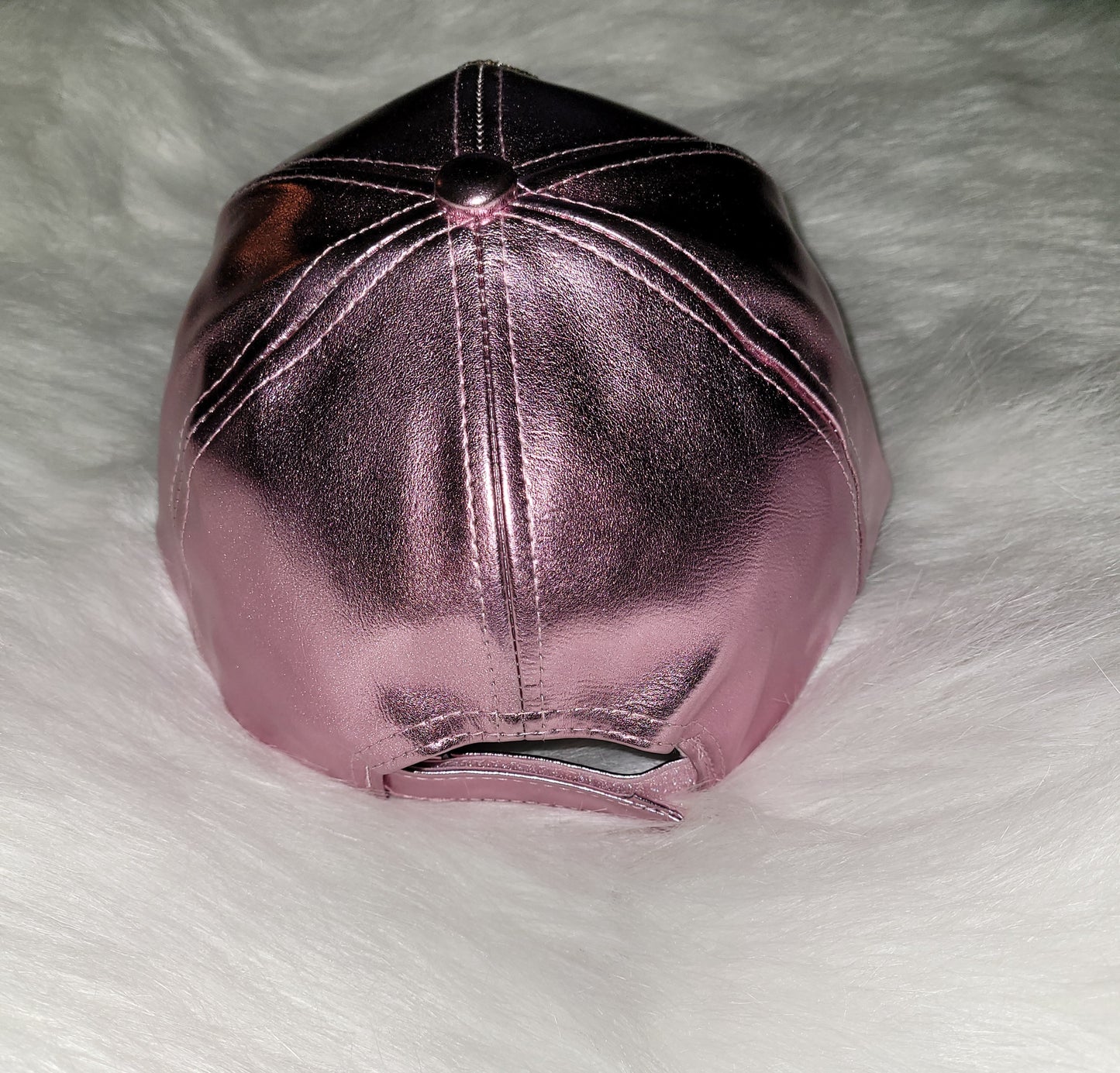 Silver Brim Breast Cancer Ribbon Jeweled Hat